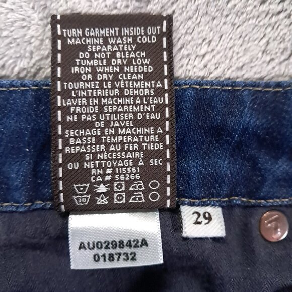 7 For All Mankind Jiselle Flare Jean Women 33x33, Tag 29 Dark Blue Distressed - Picture 12 of 13